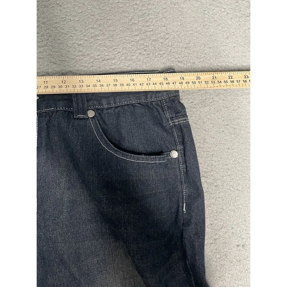 Vintage Y2K Jinzu Shorts Mens 38 Blue Denim Jorts Wide Leg Baggy Skater‎ Shorts